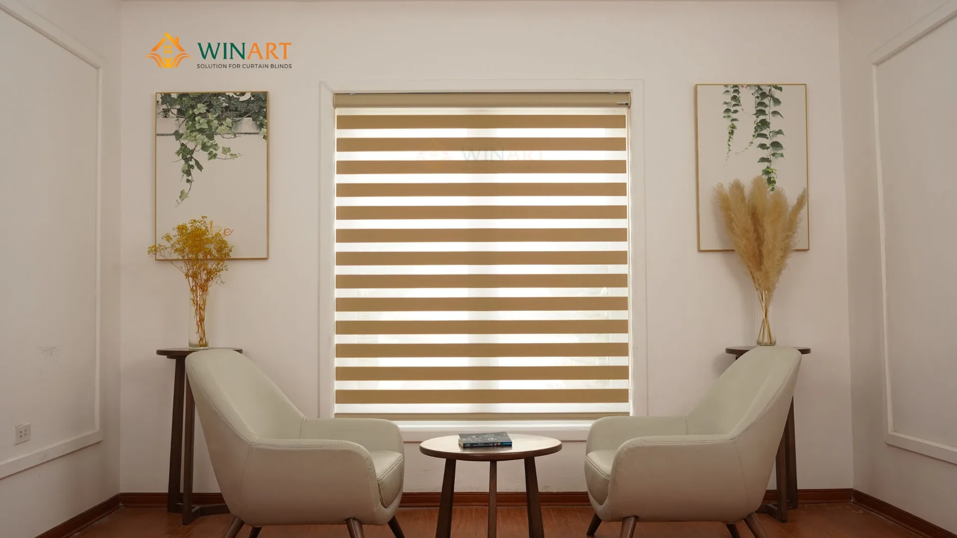 Rèm cầu vồng thế hệ mới WinArt, vải Lora, mã LR1224 Brown
