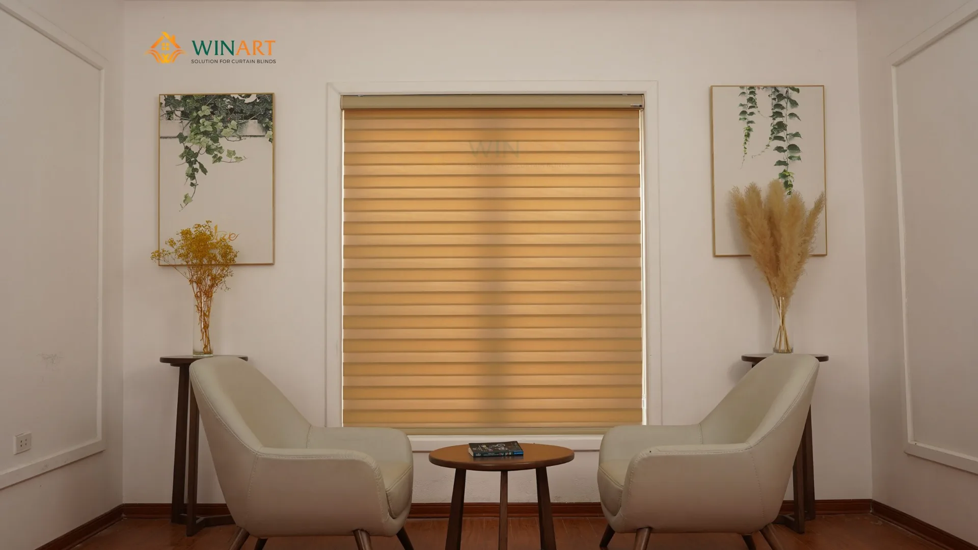 Rèm cầu vồng thế hệ mới WinArt, vải Lora, mã LR1224 Brown 3