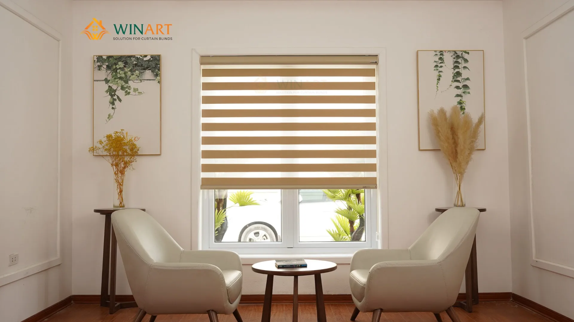 Rèm cầu vồng thế hệ mới WinArt, vải Lora, mã LR1224 Brown