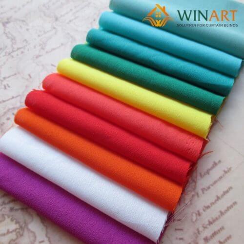 Lựa chọn vải may rèm cửa là vải cotton hoặc vải polyester