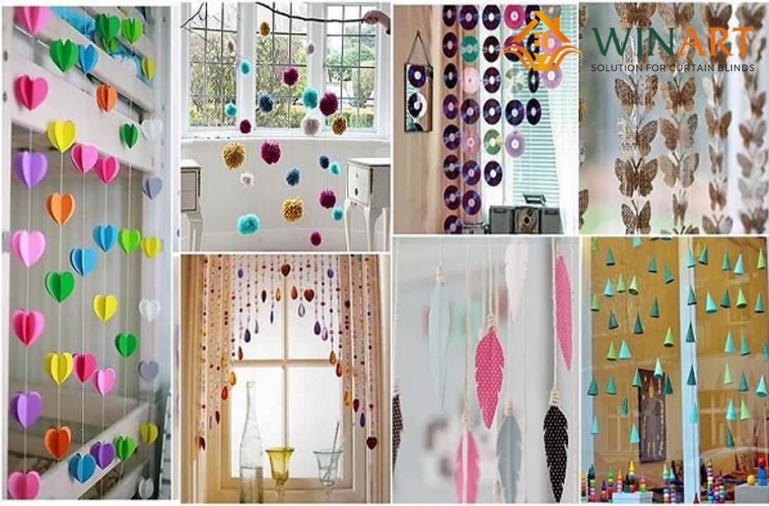 Tự làm rèm cửa sổ bằng giấy