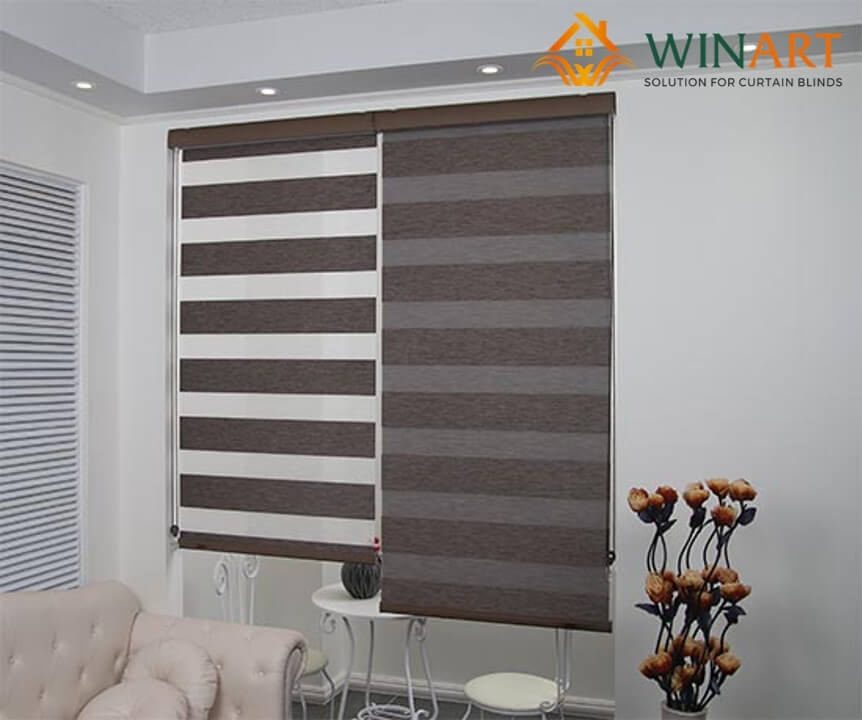 Mẫu rèm cầu vồng buckingham mã 1274 màu mocha