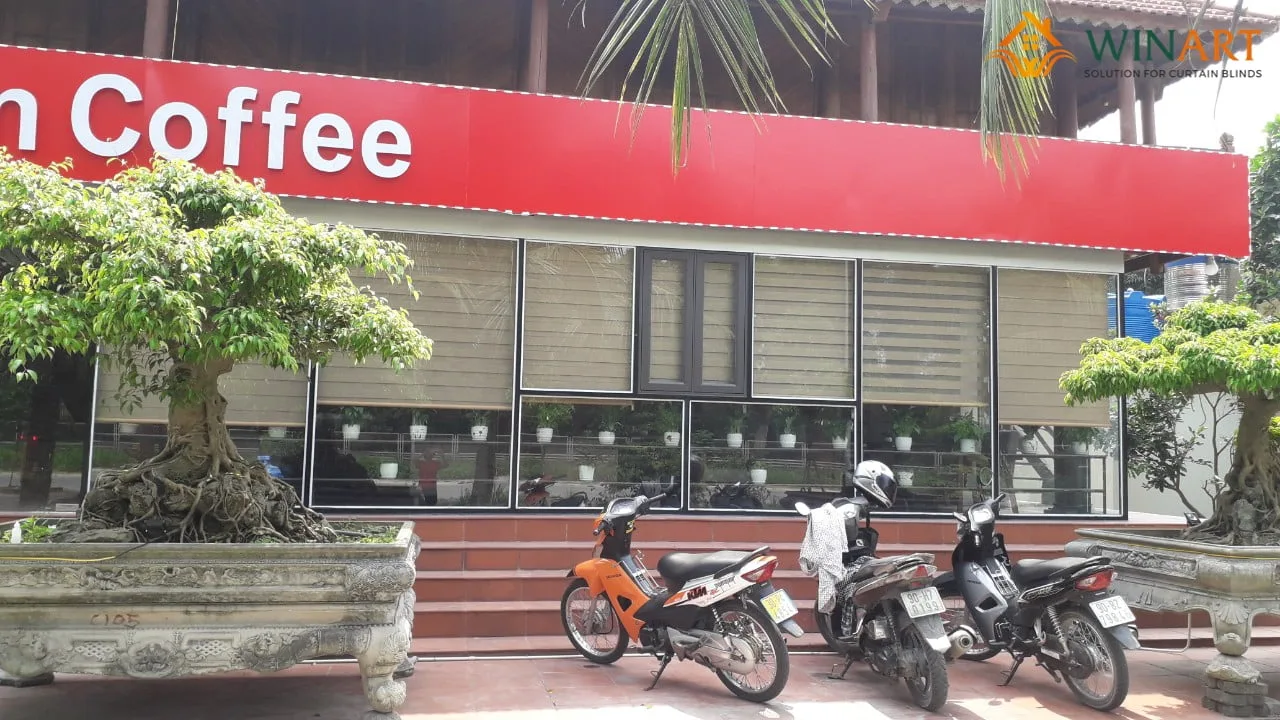rèm WinArt tại coffee đường 21
