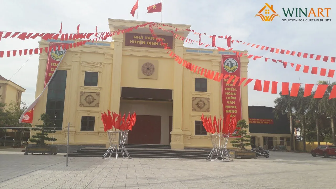 Công trình Rèm cửa WinArt tại nhà văn hóa huyện Bình Lục Hà Nam