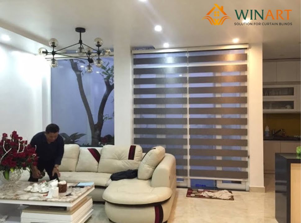 Rèm cầu vồng - điểm nhấn cho không gian phòng khách sang trọng