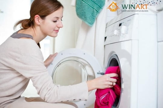 cách giặt rèm cửa tại nhà bằng máy giặt