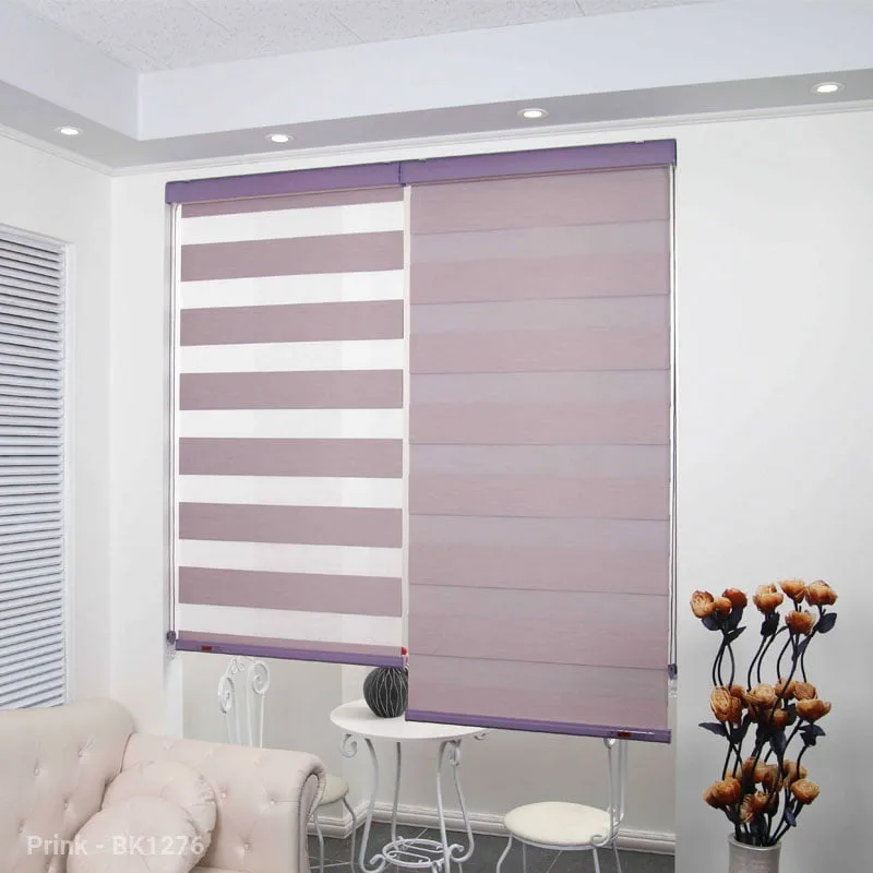 Mẫu rèm cầu vồng Buckingham màu Pink - 1276