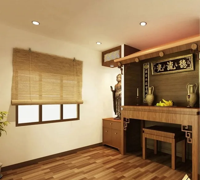 Mẫu rèm cửa che phòng thờ