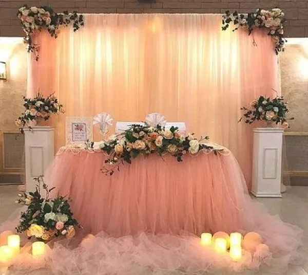 vải voan trang trí đám cưới đem lại sự lung linh và quyến rũ