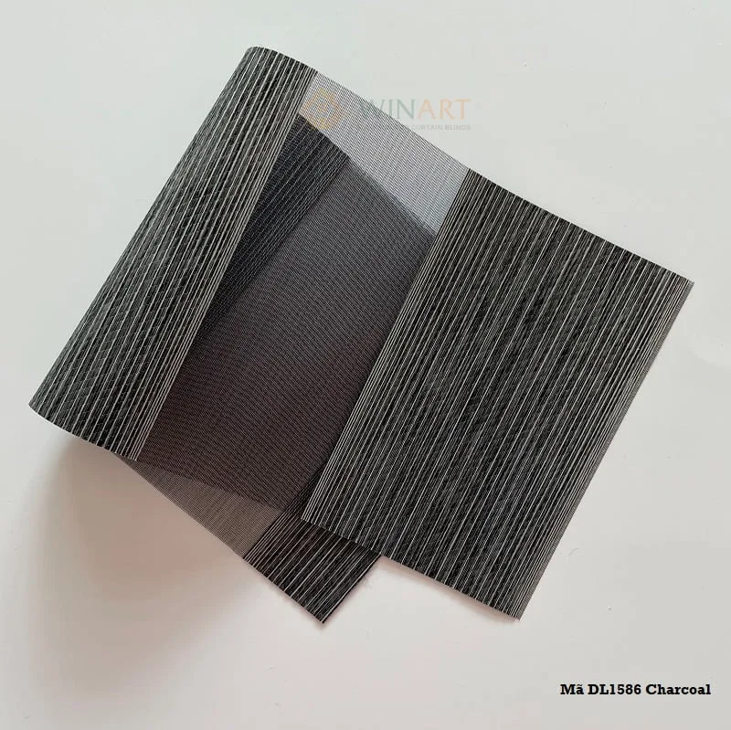 Rèm cầu vồng WinArt, vải Douglas, mã DL1586-Charcoal
