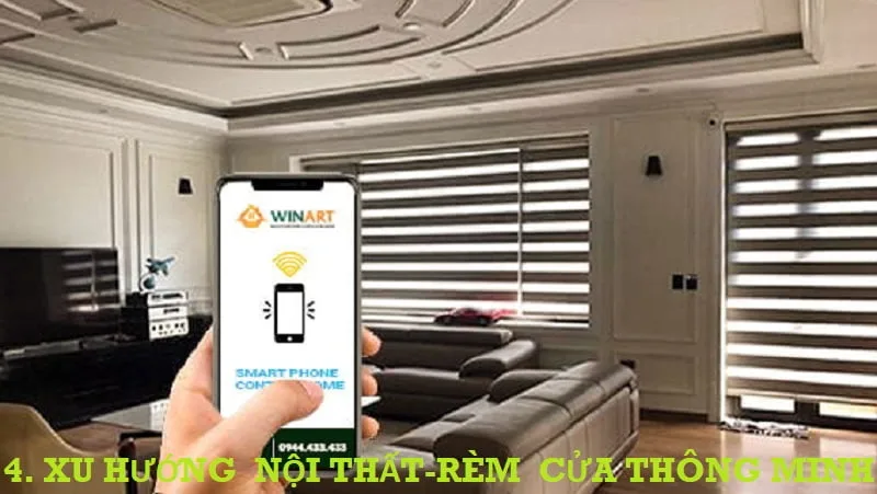 Rẻm cửa thông minh với điều khiển từ xa và kết nối smartphone giúp khách hàng điều chỉnh rèm cửa mọi lúc, mọi nơi. Nhu cầu này sẽ tiếp tục thịnh hành trong năm 2022