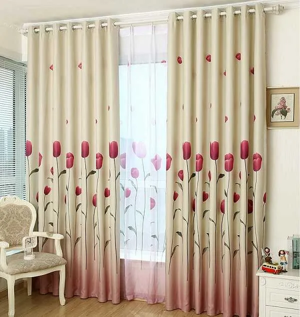 Rèm vải gấm hoa văn