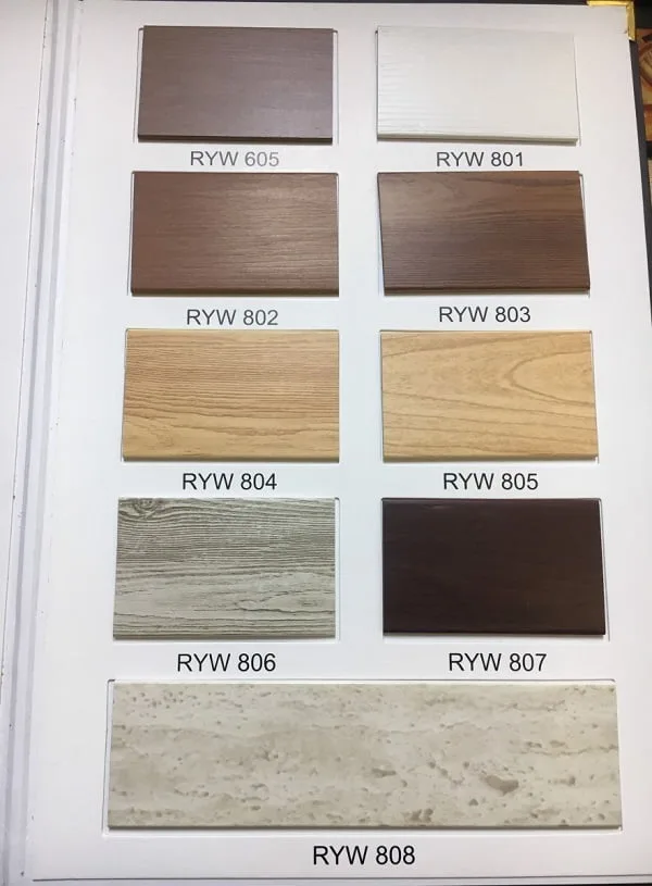 Bảng màu rèm cửa gỗ