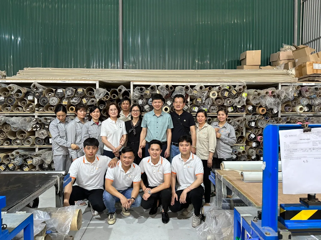 Đối tác Hàn Quốc làm việc với Ban lãnh đạo và các cán bộ công nhân viên tại nhà máy sáng ngày 27.4.2023