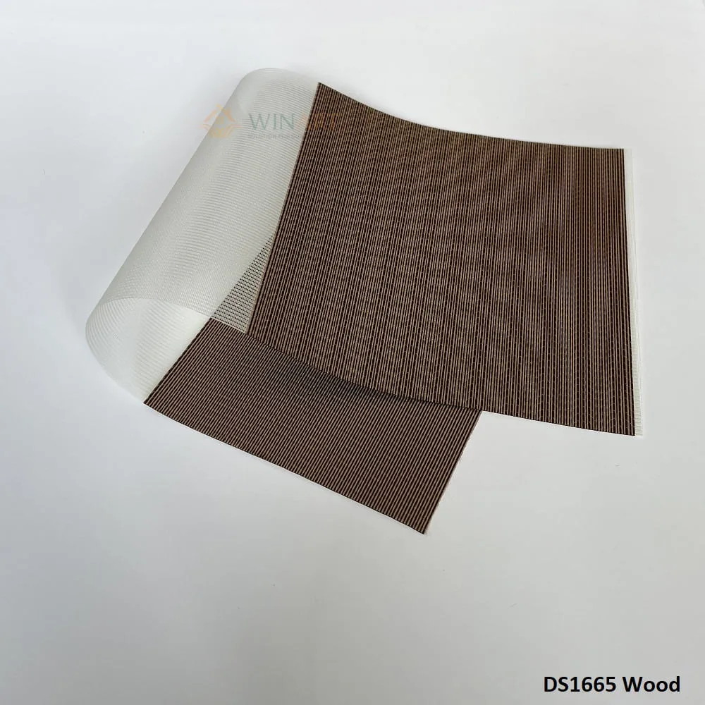 Rèm cầu vồng thế hệ mới WinArt, vải Daisy, mã DS1665 Wood