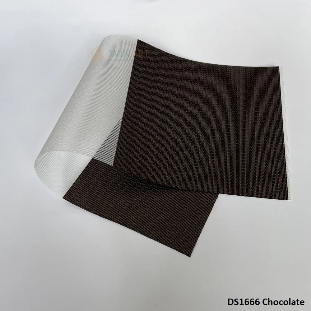 Rèm cầu vồng thế hệ mới WinArt, vải Daisy, mã DS1666 Chocolate