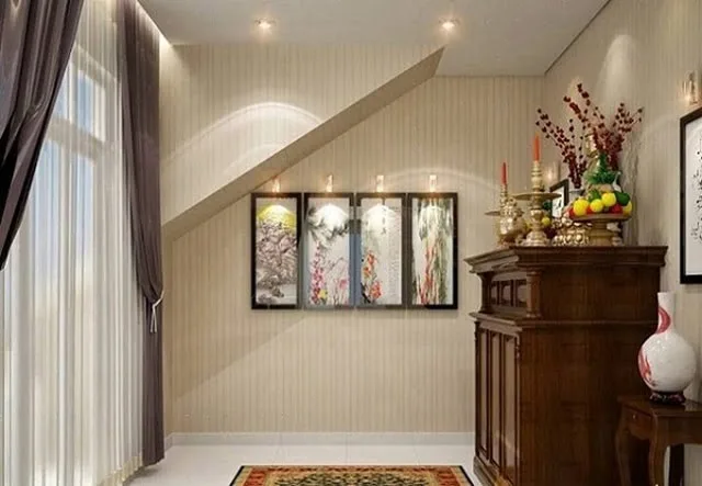 Phòng thờ nên chọn rèm cửa màu gì