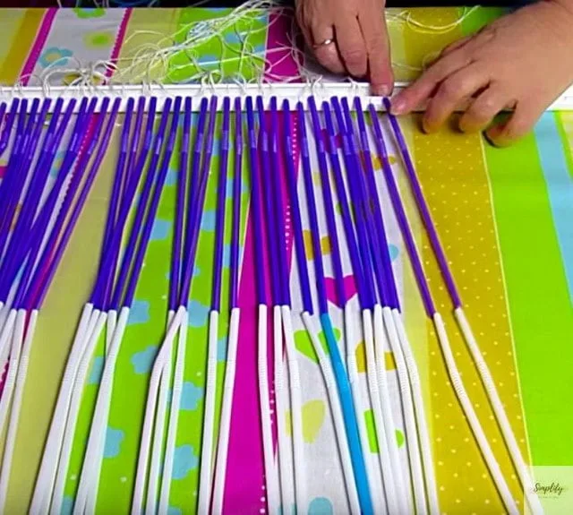 Làm rèm cửa bằng ống hút